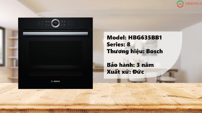 Lò nướng Bosch HBG635BB1 thiết kế sang trọng, tính năng thông minh