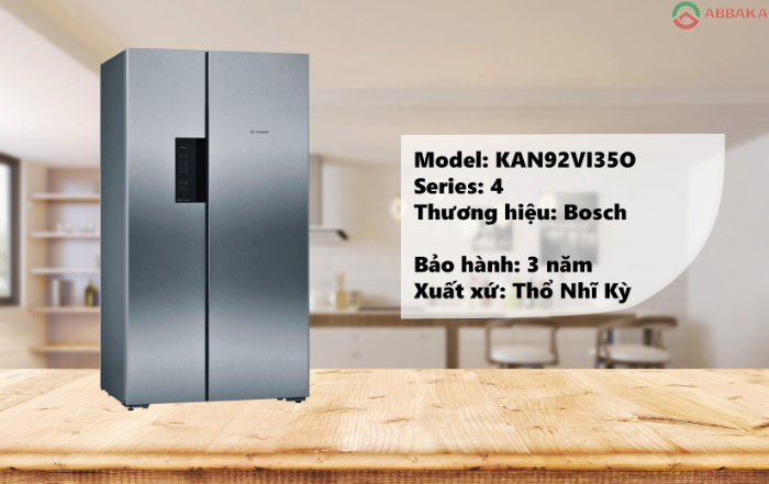 Tủ lạnh Bosch Side by Side KAN92VI35O thiết kế sang trọng, thời thượng