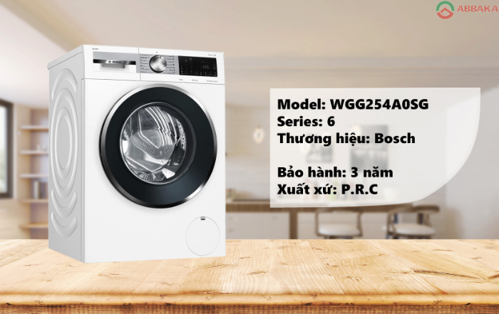Máy giặt Bosch cửa trước WGG254A0SG thiết kế sang trọng, tính năng thông minh