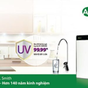 Đèn UV diệt khuẩn an toàn được tích hợp trên máy lọc nước AO Smith UV AR75-U2