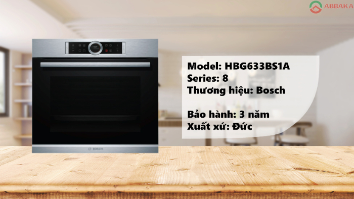 Lò nướng Bosch HBG633BS1A thiết kế sang trọng, tính năng thông minh