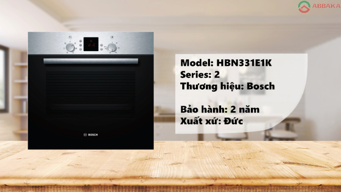 Lò nướng Bosch HBN331E1K serie 2 thiết kế nổi bật, thu hút 