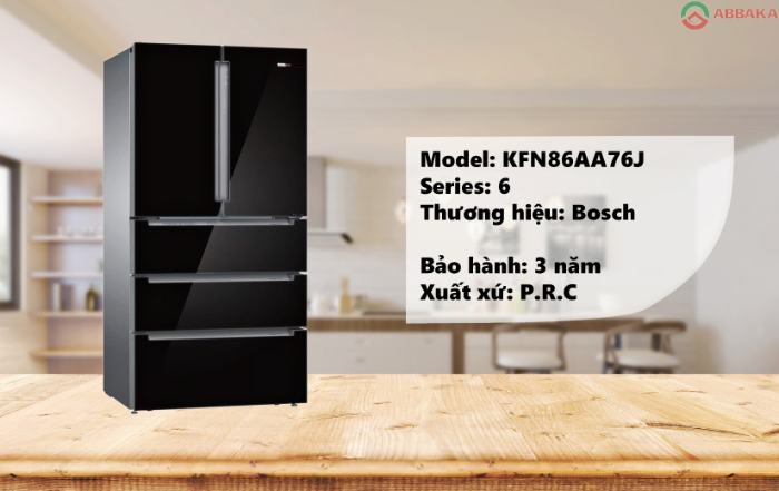 Tủ Lạnh Bosch KFN86AA76J thiết kế sang trọng, công nghệ thông minh