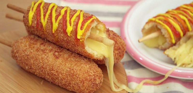 Bánh hotdog Hàn Quốc phomai tan chảy 