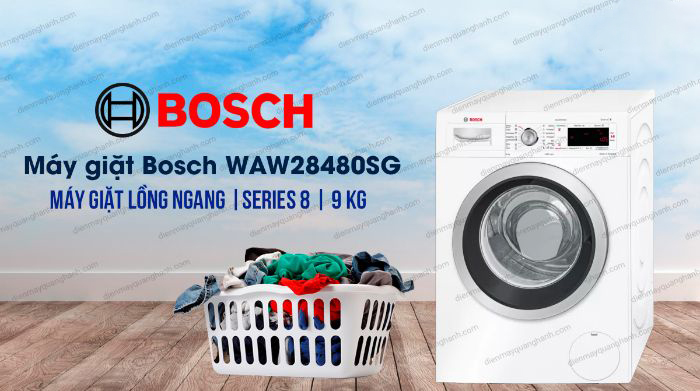 Máy giặt Bosch WAW28480SG dung tích lên đến 9kg