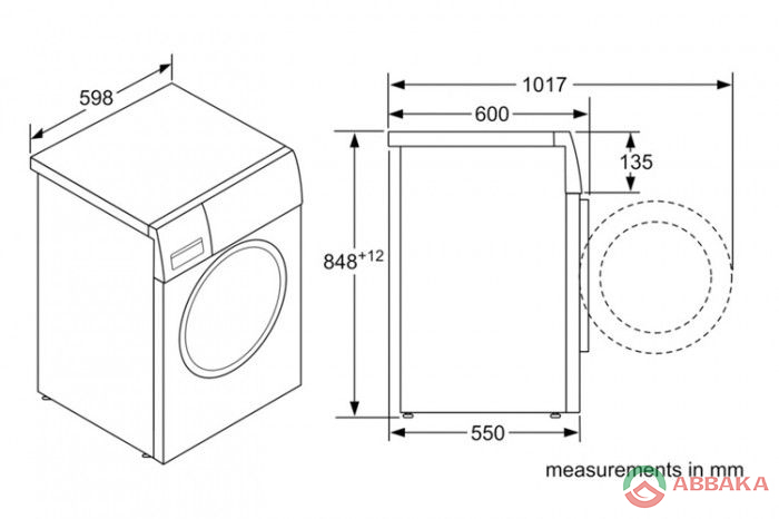 Thông số kỹ thuật của Máy giặt Bosch WAN28108GB 