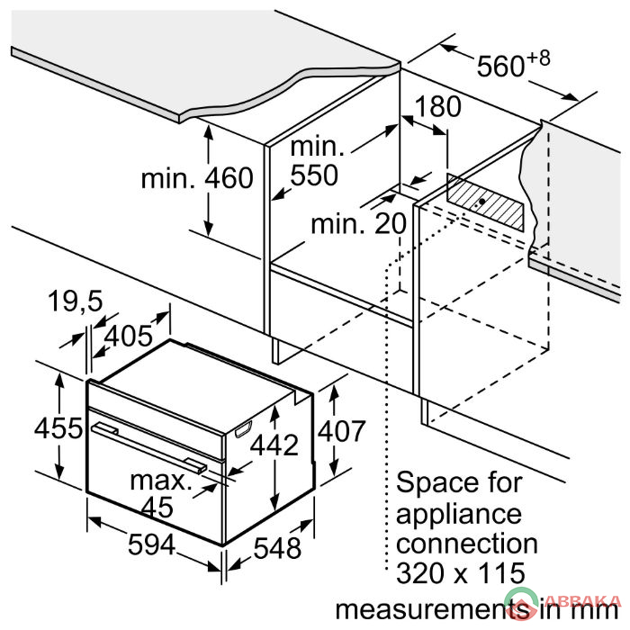 Thông số kỹ thuật của lò hấp Bosch CDG634AS0