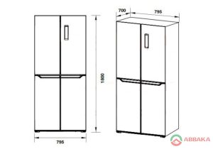 Thông số kỹ thuật của Tủ lạnh 4 cửa HF-MULB