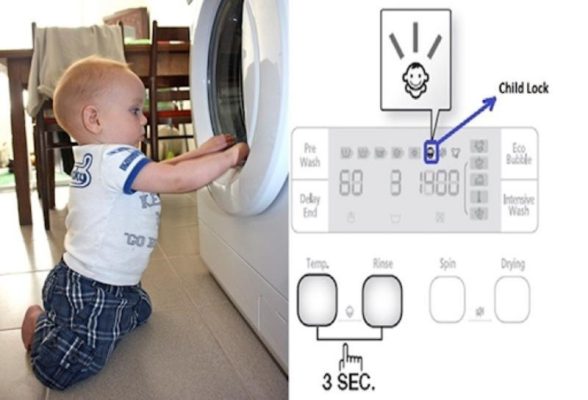 Mã lỗi máy giặt Panasonic U99 – Khóa an toàn cho trẻ em 
