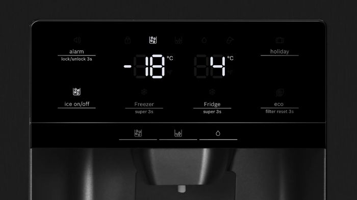 Bảng điều khiển của tủ lạnh Tủ lạnh Bosch KAD93VBFP
