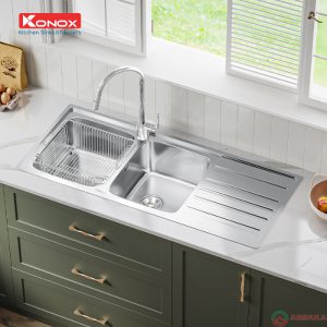 Chậu rửa bát Konox KS11650 2B đem lại hiệu quả sử dụng cao
