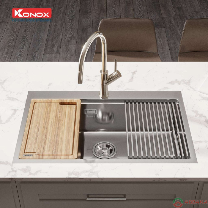 Chậu rửa Konox Workstation – Topmount Sink KN8050TS mang lại sự bền bỉ