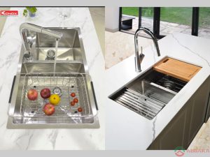Chậu rửa Konox Workstation Sink Undermount KN8046DUB đem lại hiệu quả sử dụng cao