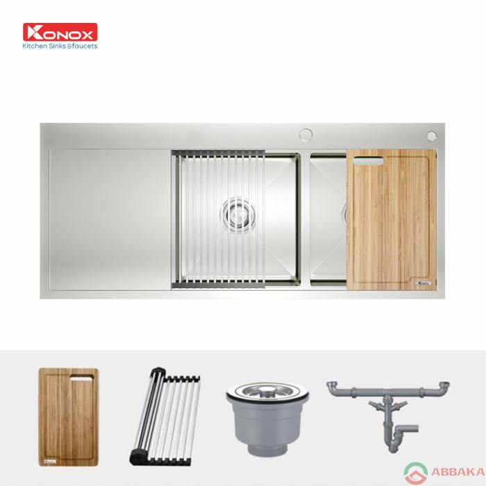 Chậu rửa Konox Workstation – Topmount Sink KN11650TD thiết kế sang trọng