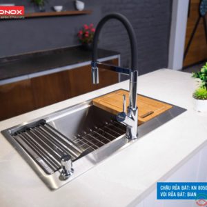 Chậu rửa Konox Workstation – Topmount Sink KN8050TS đem lại hiệu quả sử dụng cao