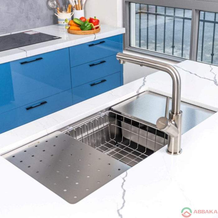 Chậu rửa Konox Workstation – Undermount Sink KN7644SU Dekor đem lại hiệu quả sử dụng cao