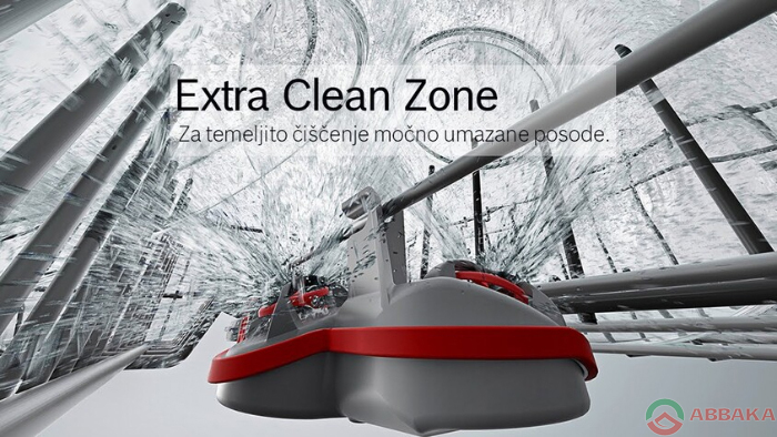 Tính năng Extra Clean Zone giúp rửa sạch một vết bẩn cứng đầu